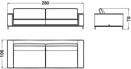 4-местный диван из нубука CPRN HOMOOD Starlight ARCH-00009626 - Вид №1