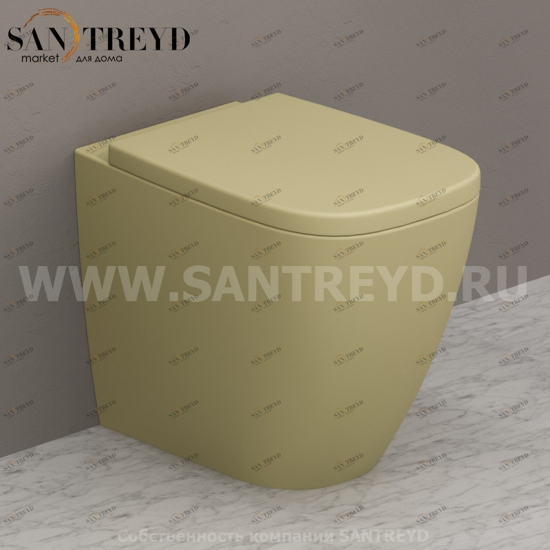 GN001SE Приставной унитаз напольный Желтый Ceramica Globo GENESIS Италия