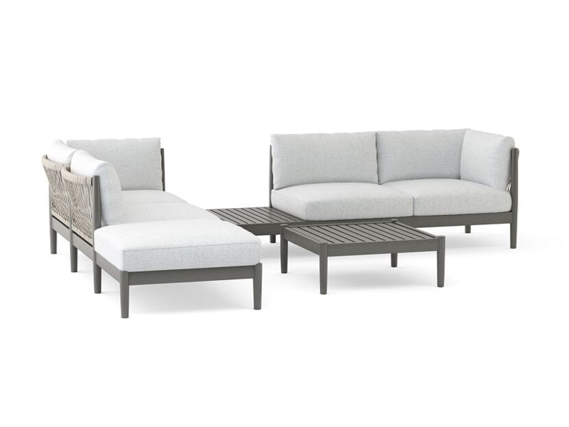 Секционный садовый диван из алюминия с порошковым покрытием и тканью Walters Georgica Aluminium ARCH-00145067 - Вид №4