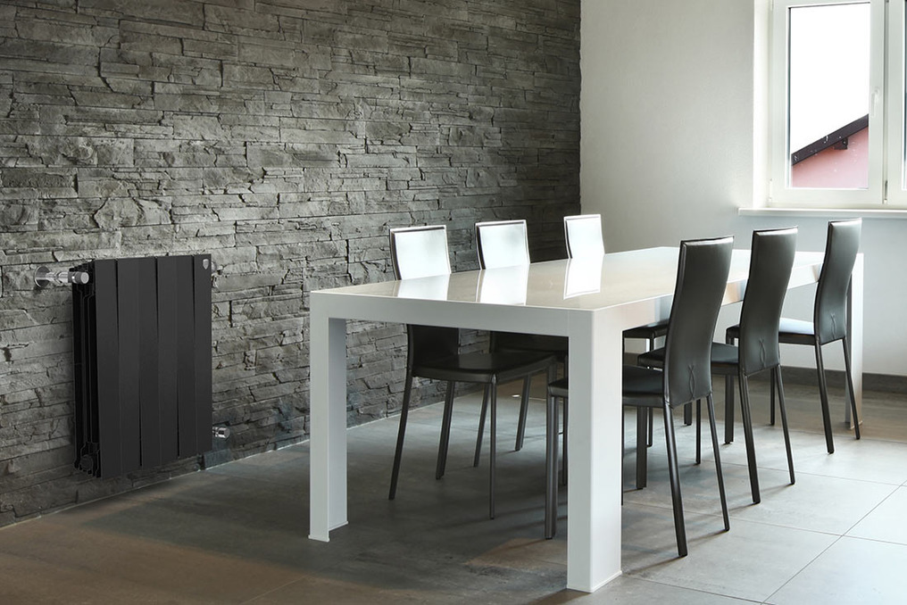 Радиатор биметаллический Royal Thermo PianoForte Noir Sable (черный)  - 8 секций sun-id-645995 - Вид №2