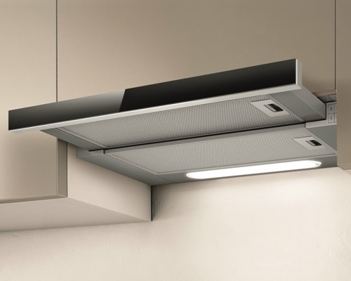 ELITE 14 LUX GRVT/A/90-PRF0098879B Встраиваемые вытяжки / встраиваемая, 90 см, кнопочное управление, 650 куб. м. , серая+черное стекло Elica 