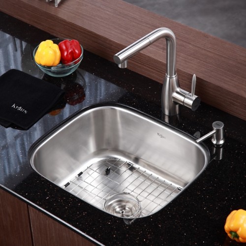 KBU11-KPF2140-KSD30SN Накладная раковина на столешницу  прямоугольная Krausru  - Вид №1