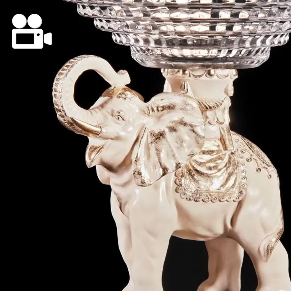 52077 Фруктовница-конфетница Слон Айрават Айвори BOGACHO 4627163961625