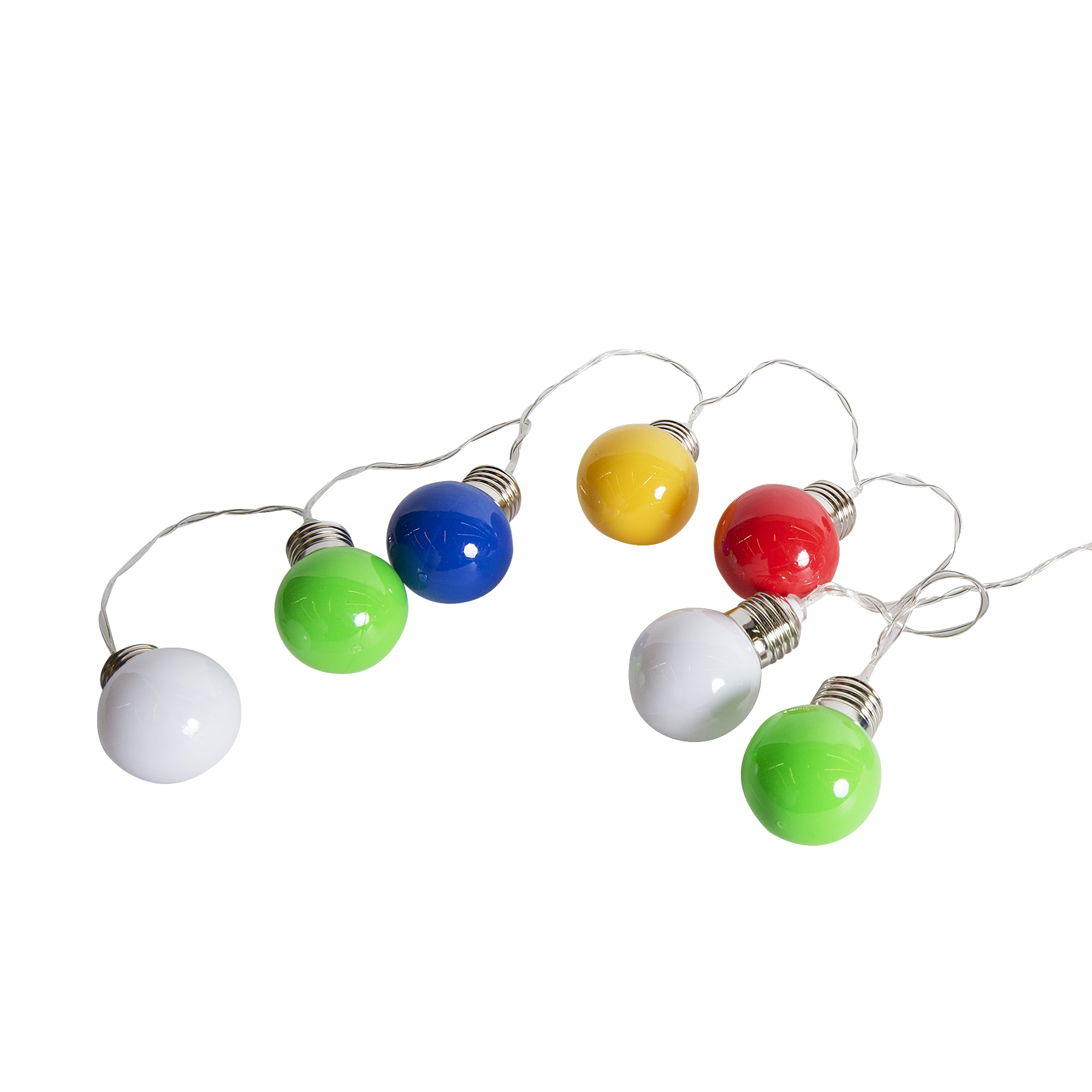 82063586 Электрогирлянда комнатная нить «Лампочки» 1.35 м 10 LED мультисвет на батарейках Santreyd 