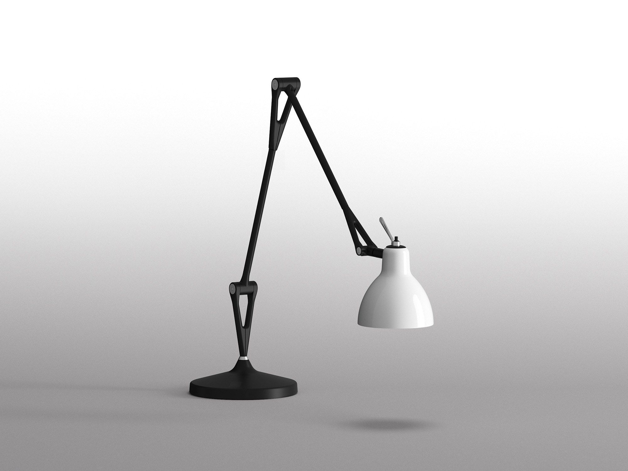 Стальная и стеклянная настольная лампа с гибкой рукояткой Rotaliana Luxy ARCH-00150142 - Вид №14