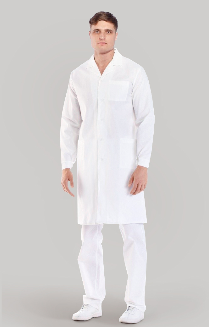 61729 Халат мужской белый  Медицинская одежда  размер 60-62/182-188 Спецодежда  - Вид №9