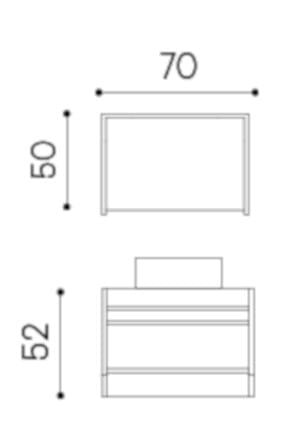 Подвесной шкаф для умывальника с держателем для полотенец Ex.T Swing ARCH-00136517 - Вид №2