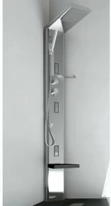 Gruppo Geromin Душевая стойка стальная угловая с душевой лейкой Quarantacinque