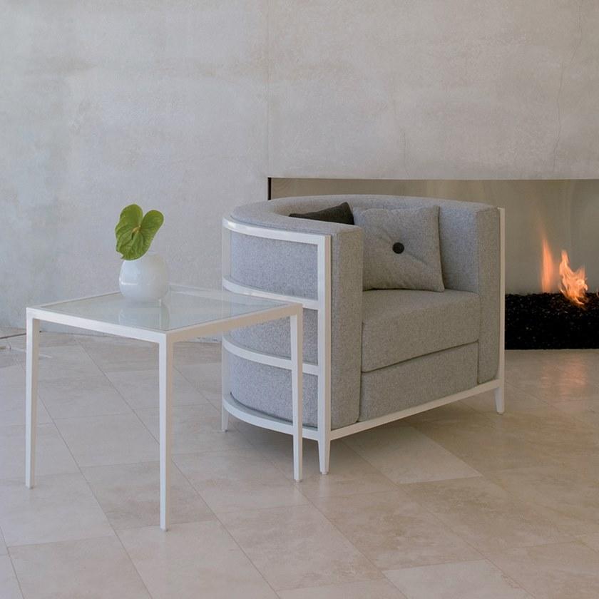 JANUS et Cie Квадратный сервировочный стол из алюминия и стекла Azimuth sun-id-1455866 - Вид №6