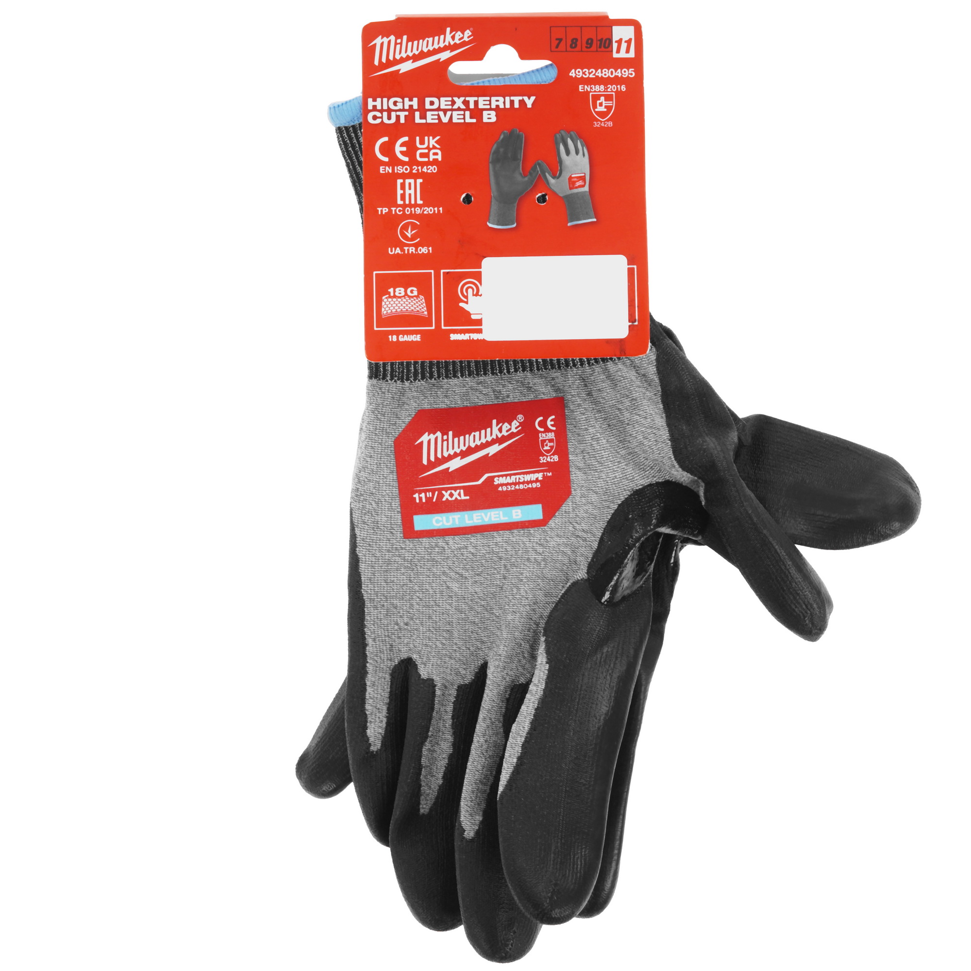 Перчатки трикотажные Milwaukee Hi-Dex 2/B 11/XXL 5478038 STDN-0117952 - Вид №4