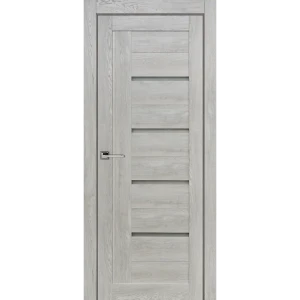 Комплект двери Тренд вертикальный со стеклом 90x200 см Hardflex серый с добором 200 мм