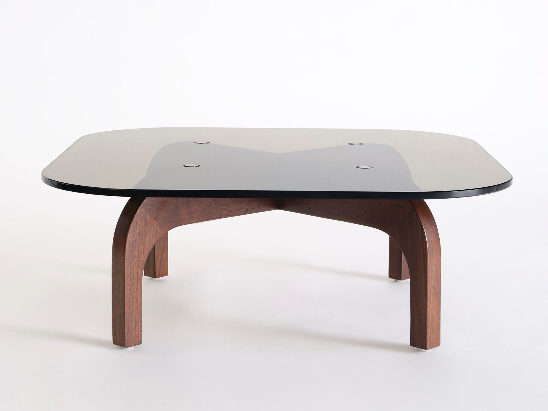 Стеклянный низкий квадратный журнальный столик Phase Design Ziba ARCH-00021053