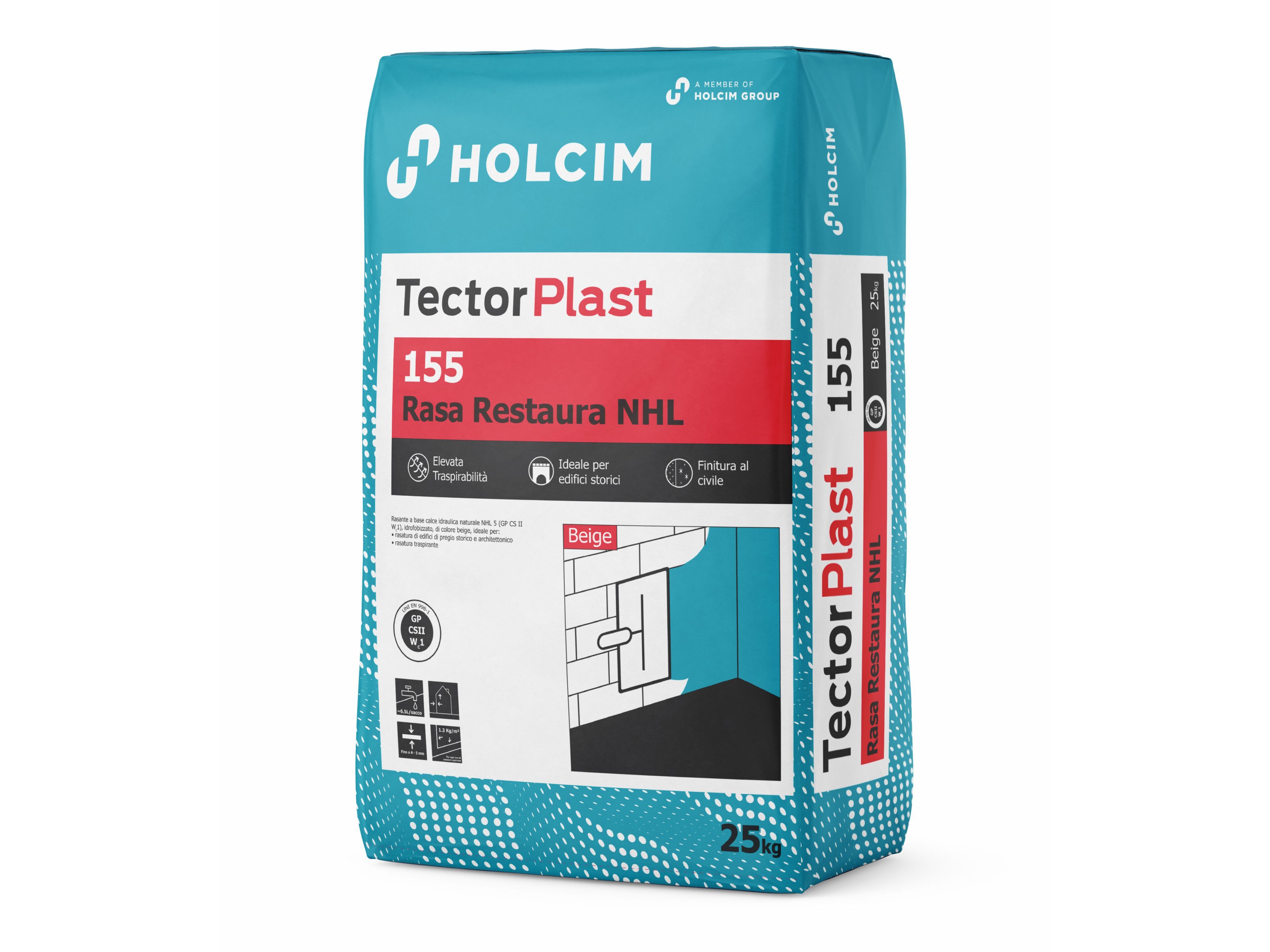 NHL 5 натуральный известковый бритье Holcim Italia Tector ARCH-00128008
