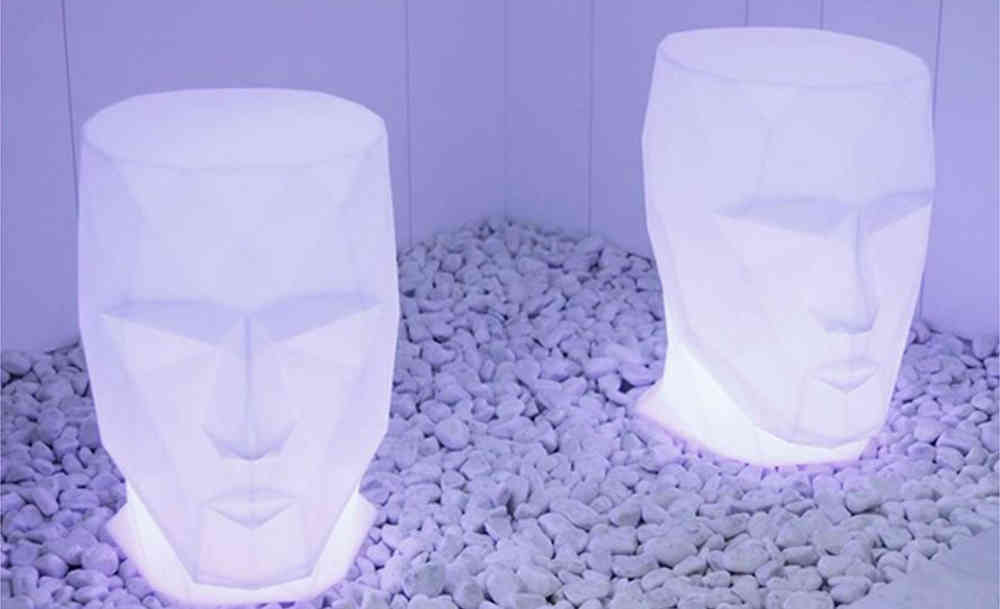 070591 Кашпо матовое светящееся LED RGBW Battery 100см Vondom Adan - Вид №4