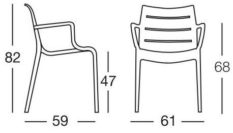 SCAB DESIGN Стул из технополимера с подлокотниками sun-id-1428848 - Вид №5