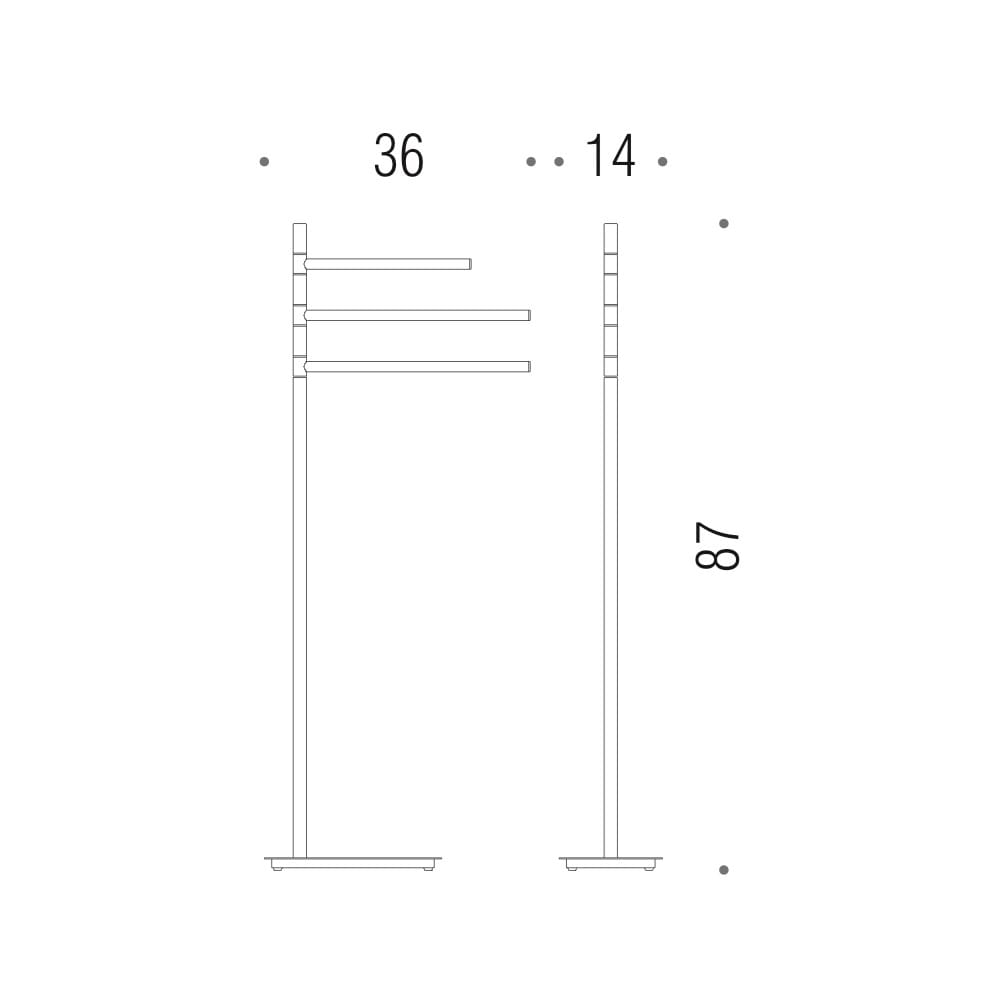 Держатель для полотенец из хромированной латуни Colombo Design SQUARE ARCH-00029871 - Вид №2
