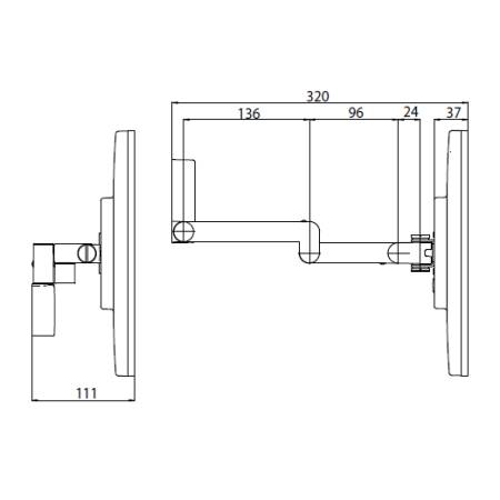 1096 060 08 Косметическое зеркало Emco Spiegel Mirrors Santreyd  - Вид №1