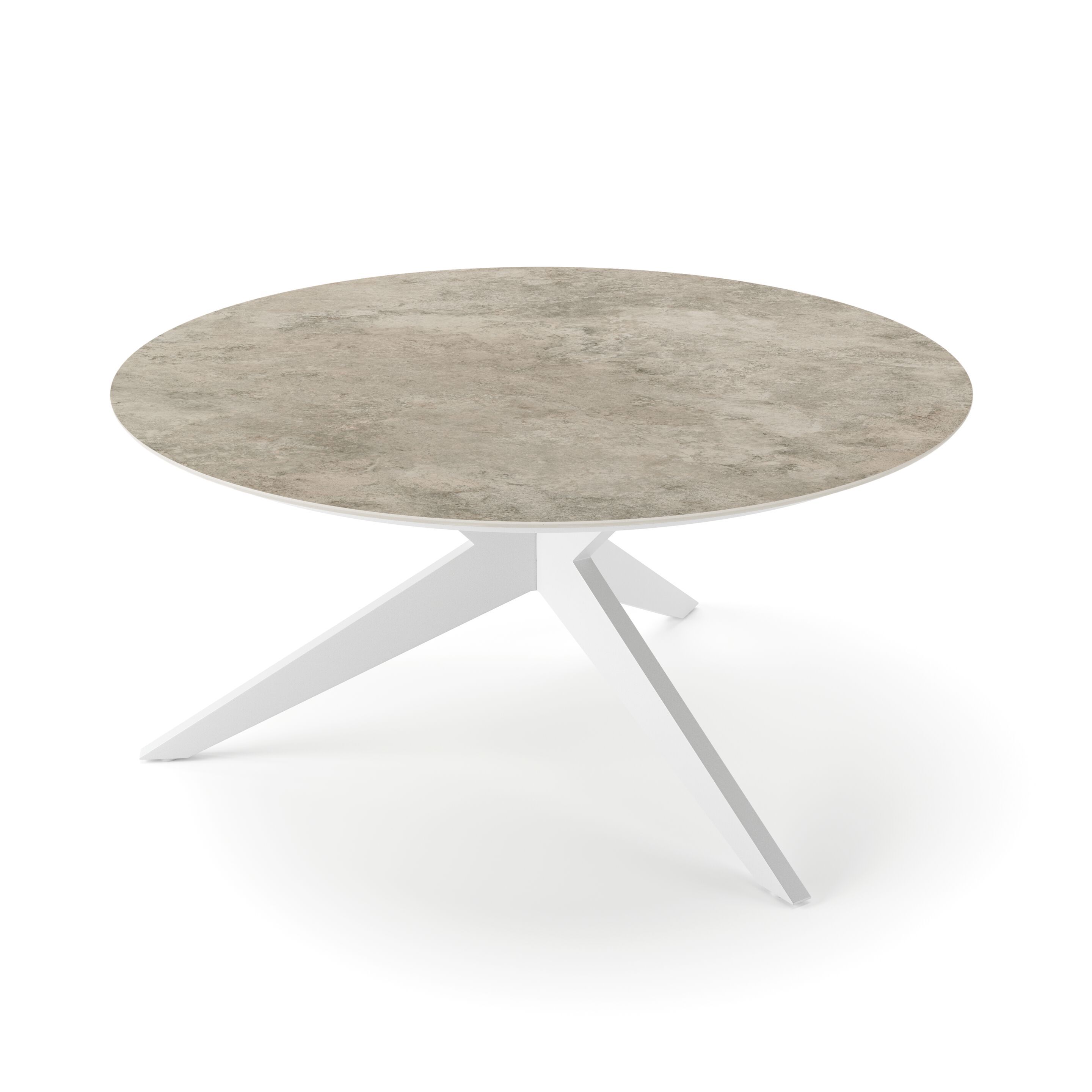 Круглый керамический садовый стол Jati Kebon Yate ARCH-00007582 - Вид №1