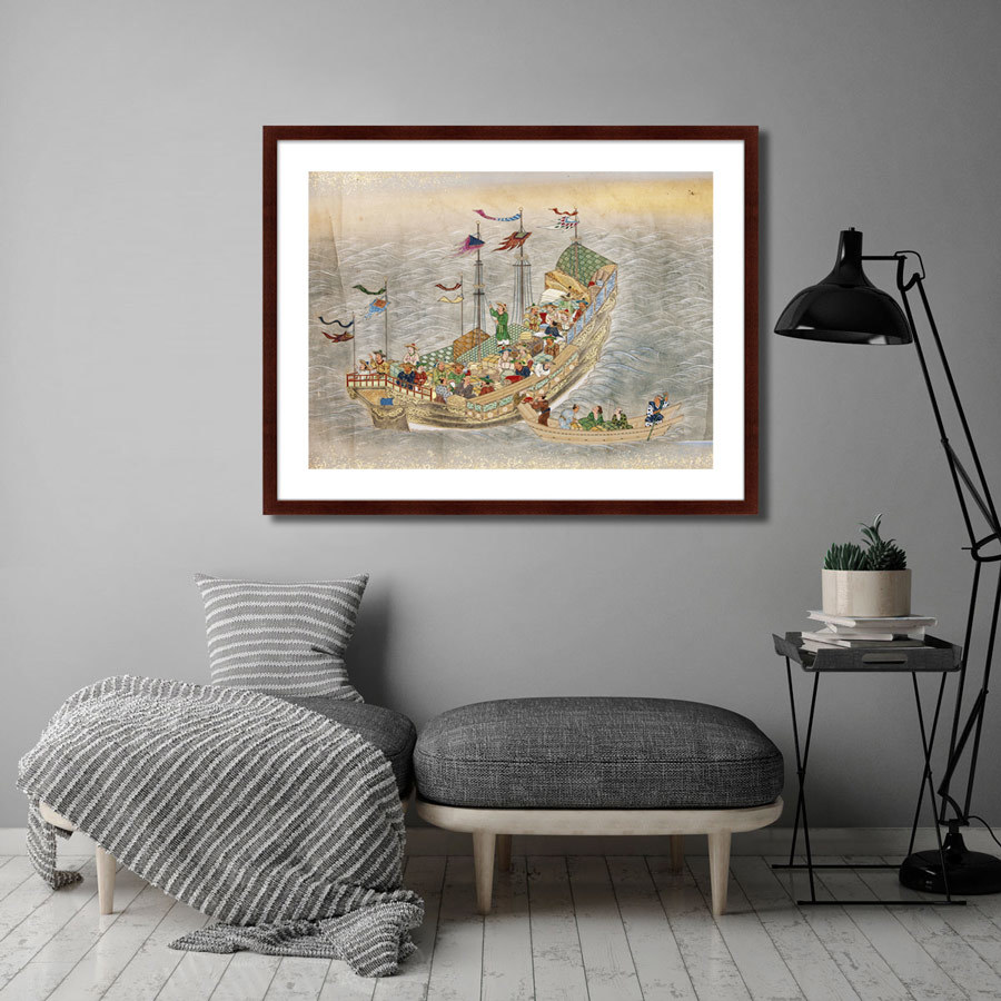 Картина: Scenes of traders in Nagasaki, 1750г. КАРТИНЫ В КВАРТИРУ  264233 Разноцветный  - Вид №2