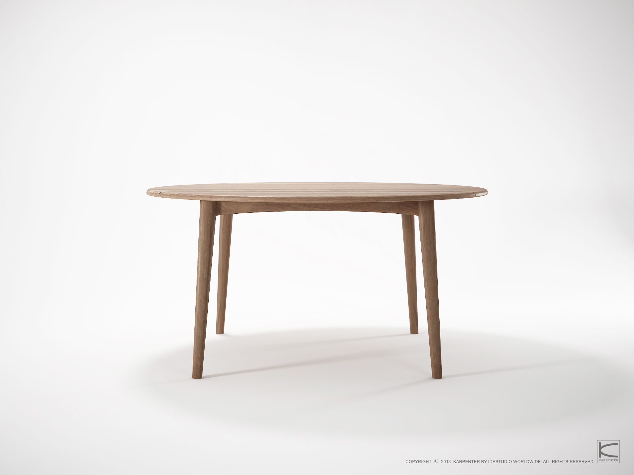 Круглый обеденный стол из тикового дерева KARPENTER Grasshopper Outdoor ARCH-00083288 - Вид №5