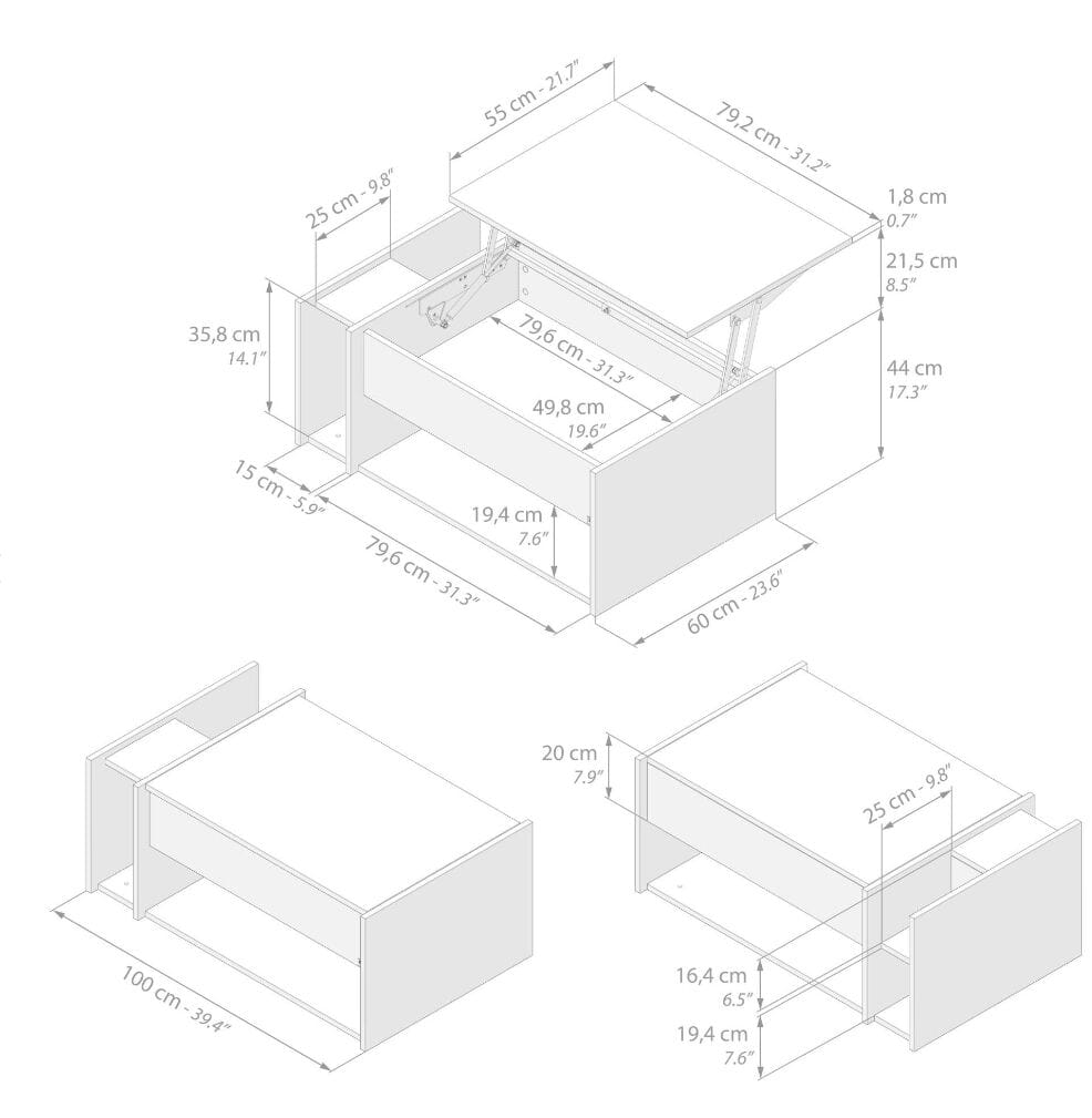Журнальный столик в гостиной с отделением для хранения Mobili Fiver ROMINA ARCH-00094583 - Вид №24