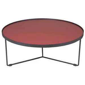 Журнальный столик круглый красный 90 см Palitra UNICO  248912 Красный