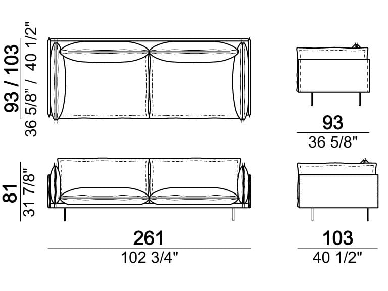 2-местный тканевый диван Arketipo Auto-Reverse ARCH-00115047 - Вид №4