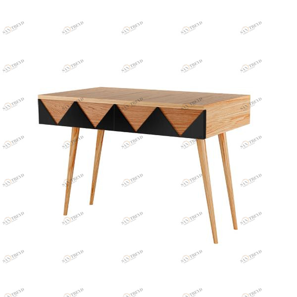 Консоль с ящиками деревянная черная Woo Desk WOODI  00-3966064 Бежевый;черный 