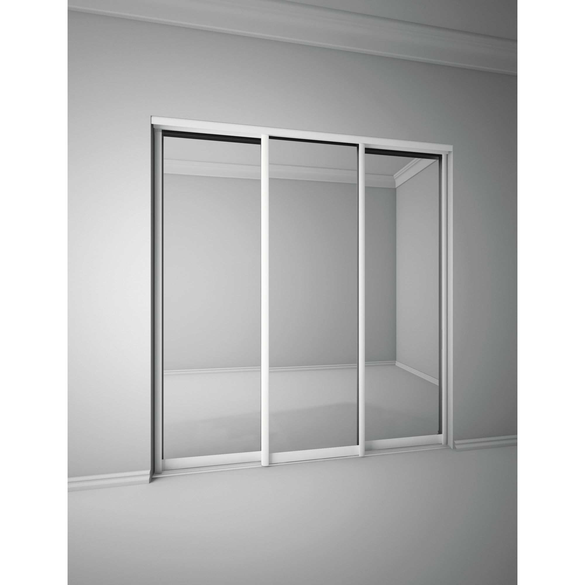 SPACEO Дверь-купе зеркальная с алюминиевым профилем 2455×804 мм 82362541 STLM-0025487 - Вид №4