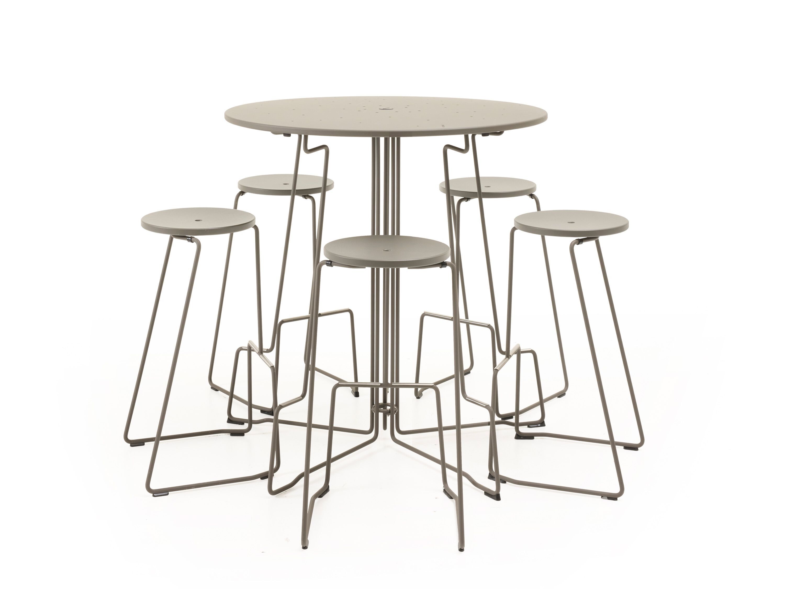 Высокий круглый алюминиевый садовый стол с порошковым покрытием Extremis Тики ARCH-00024452 - Вид №3