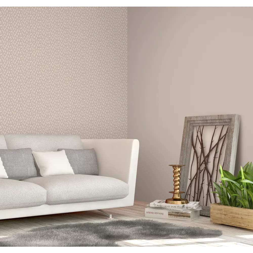 Флизелиновые обои Victoria Stenova Olive с эффектом штукатурки, коричневые 89425458 STLM-1567636 - Вид №5