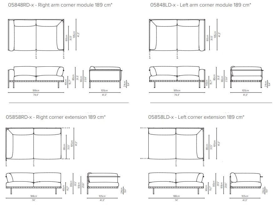 Ткань диван TRIBÙ Natal Alu ARCH-00017591 - Вид №12