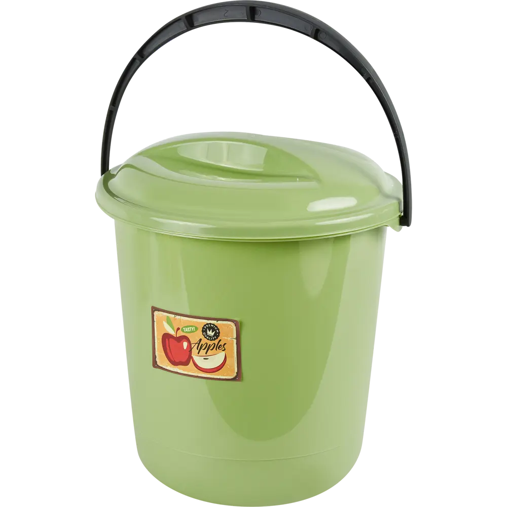 Ведро с крышкой Spin&Clean VITAmania 7 л пластик зеленый STLM-2126134