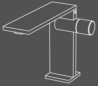 Radomonte Смеситель для раковины, однорычажный, настольный, из нержавеющей стали Aico Aic2 - Вид №2