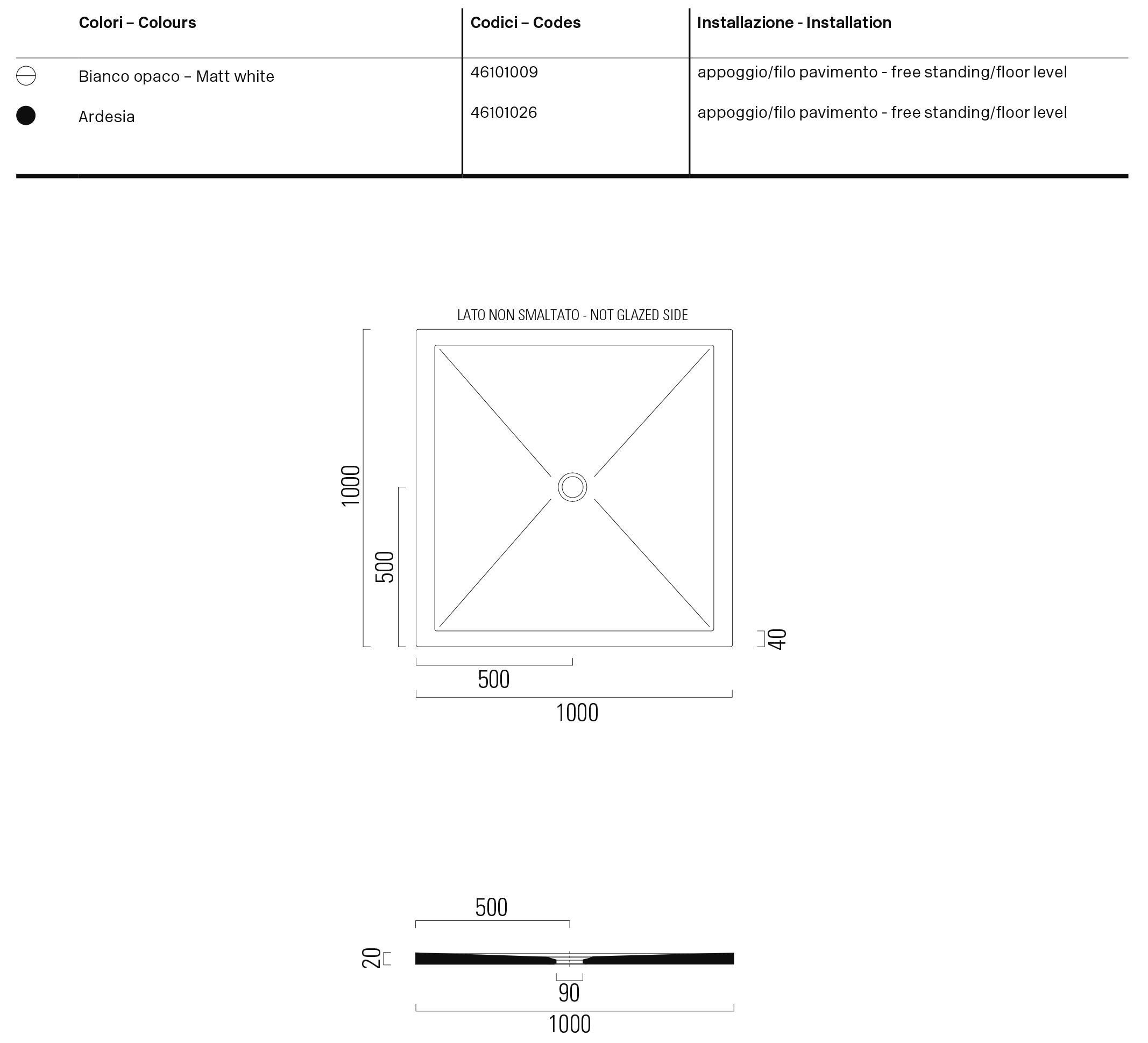 Керамический поддон для душа GSI ceramica H2 ARCH-00151293 - Вид №3