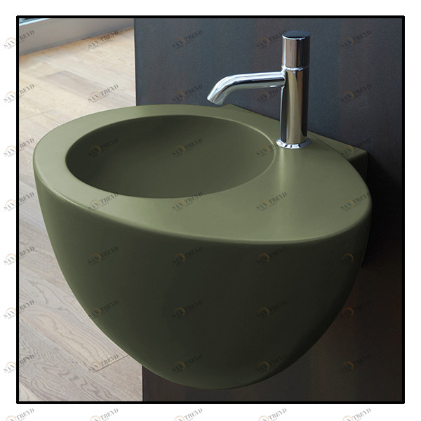 LGLSAG Подвесная раковина настенная овальная Ceramica Cielo 