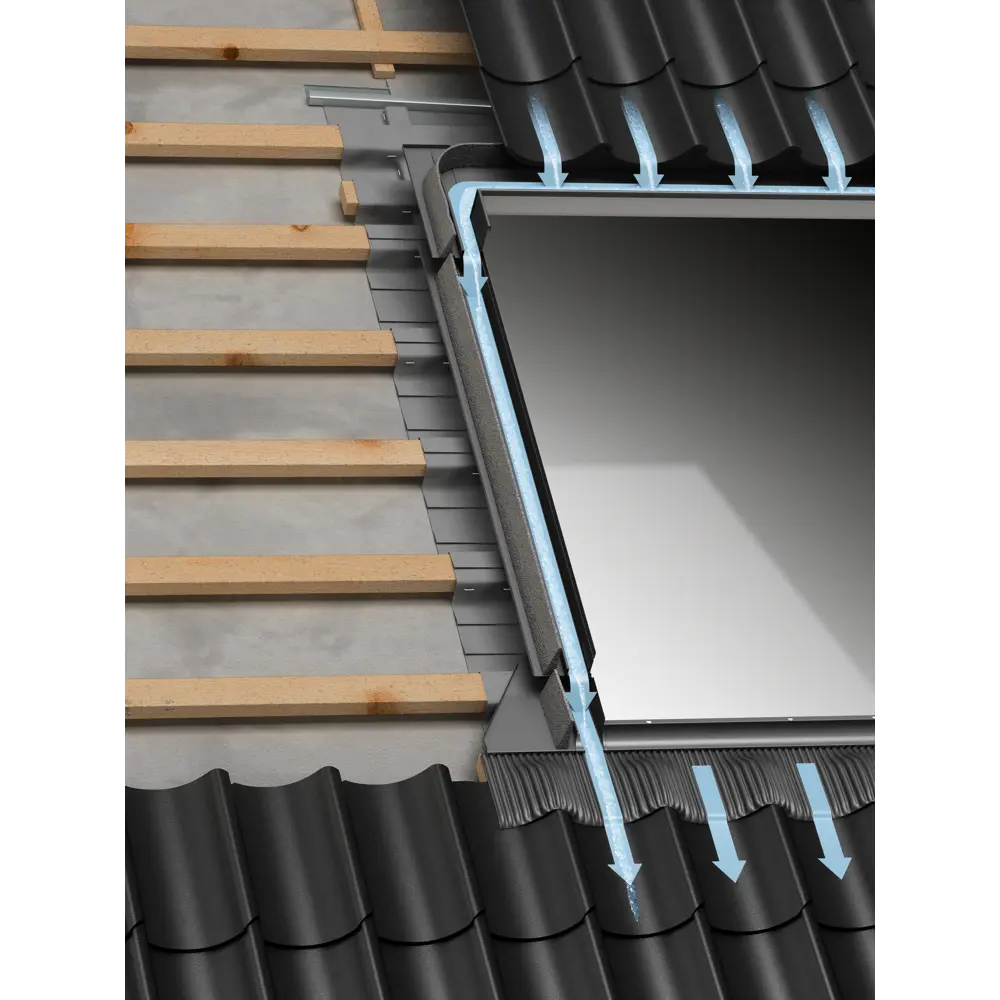 Оклад для высокопрофилированной кровли Велюкс Des 78x118 см Velux STLM-2056515 - Вид №2