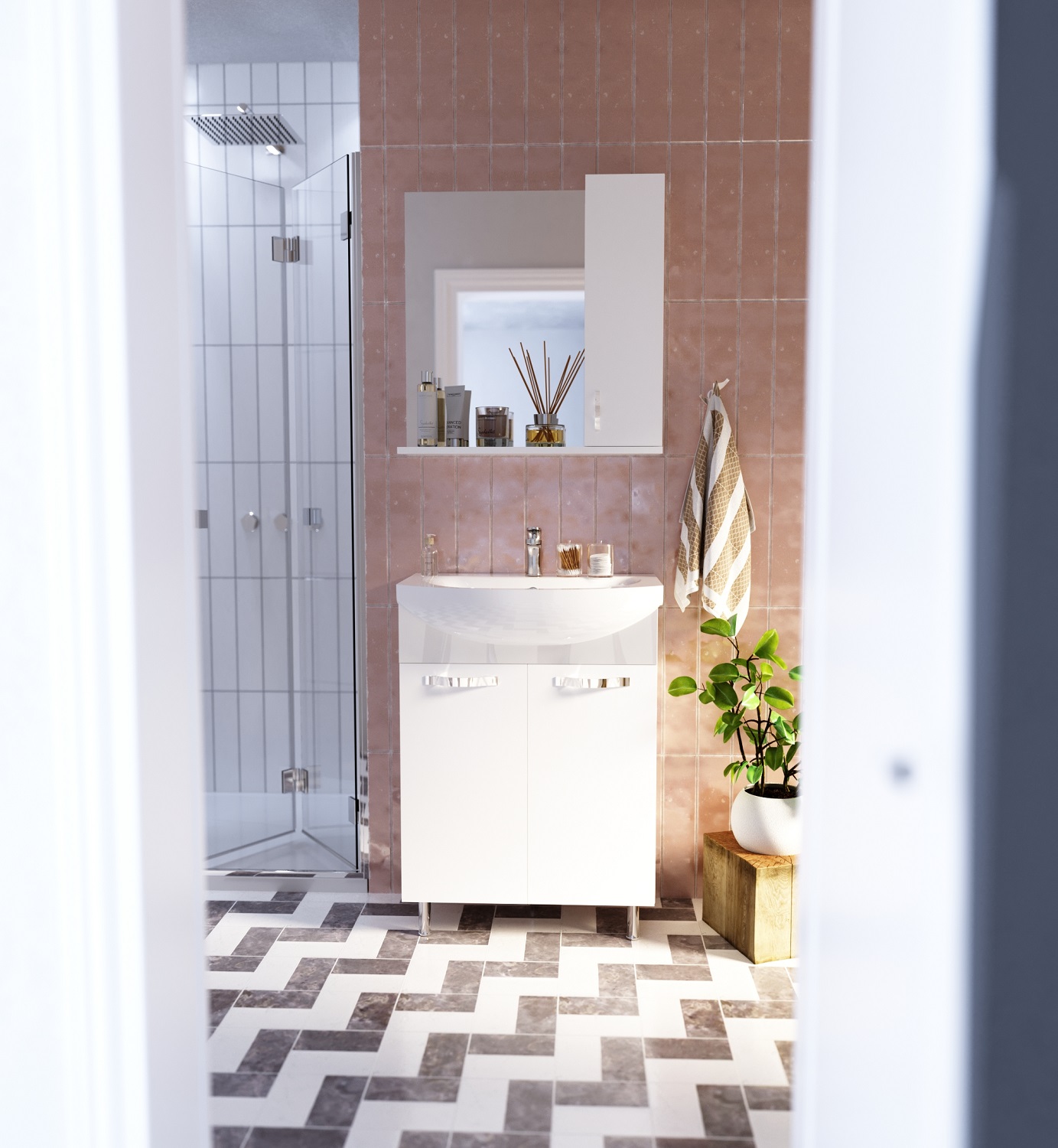 У50109 Тумба без раковины Вита 65Н 2д, МДФ 1 Marka Вита - Вид №2