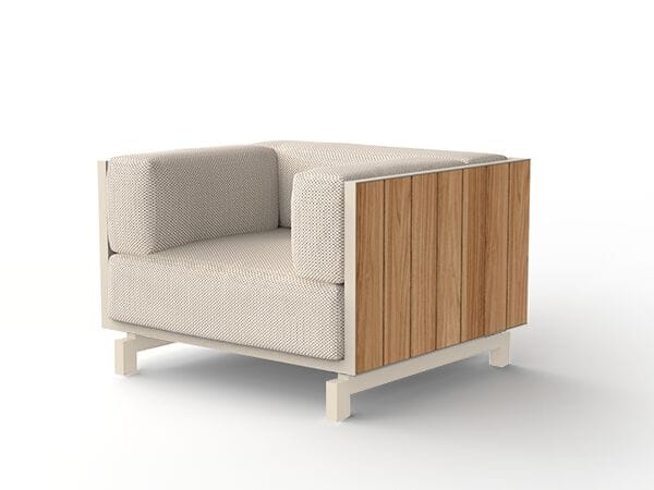 Алюминиевое и деревянное садовое кресло с подлокотниками Vondom Vineyard ARCH-00066003 - Вид №1