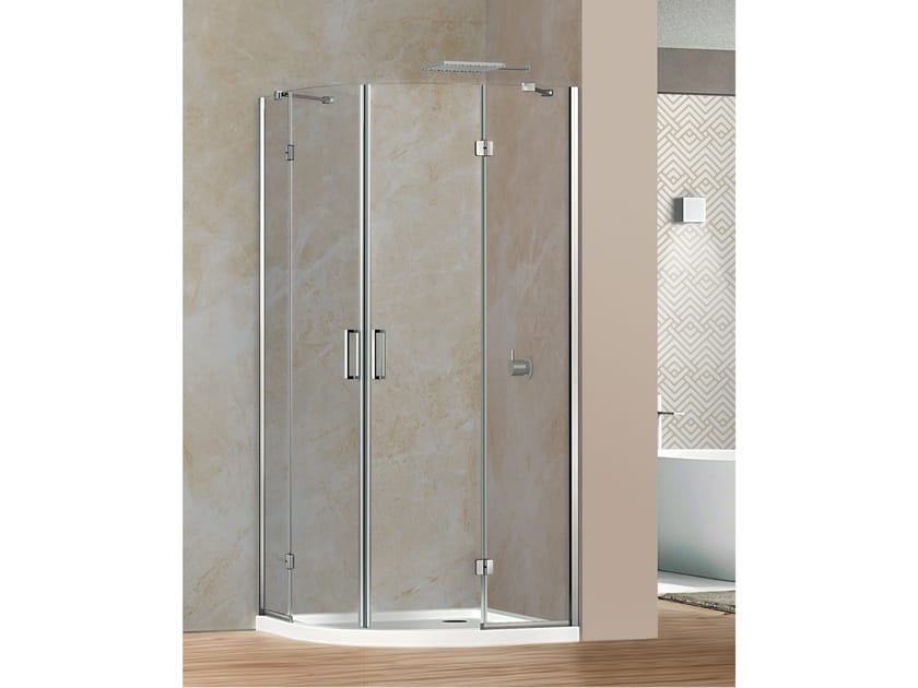 Полукруглый Хрустальный душ с распашной дверью Metidea топ ARCH-00032284