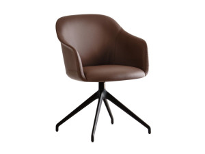 Кожаное вращающееся сиденье с мягкой обивкой