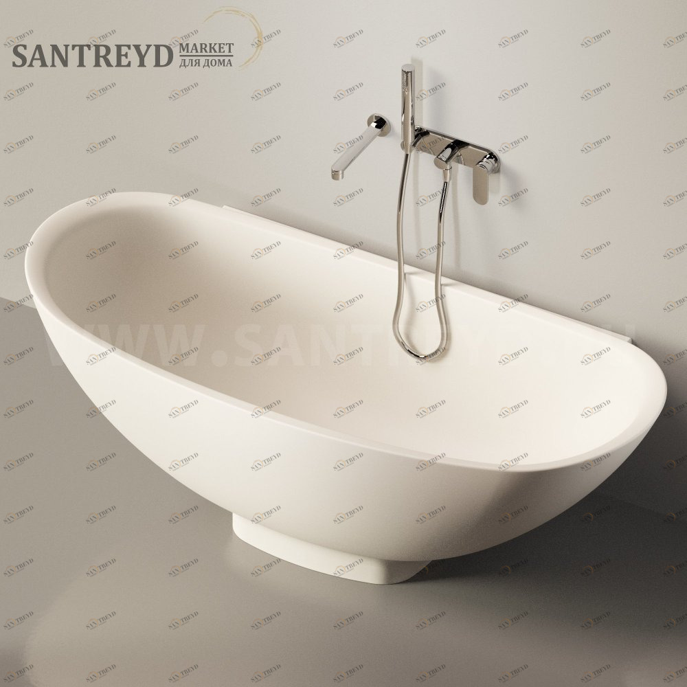 Ванна пристенная IO e SI молочная Ceramica Flaminia IO709003