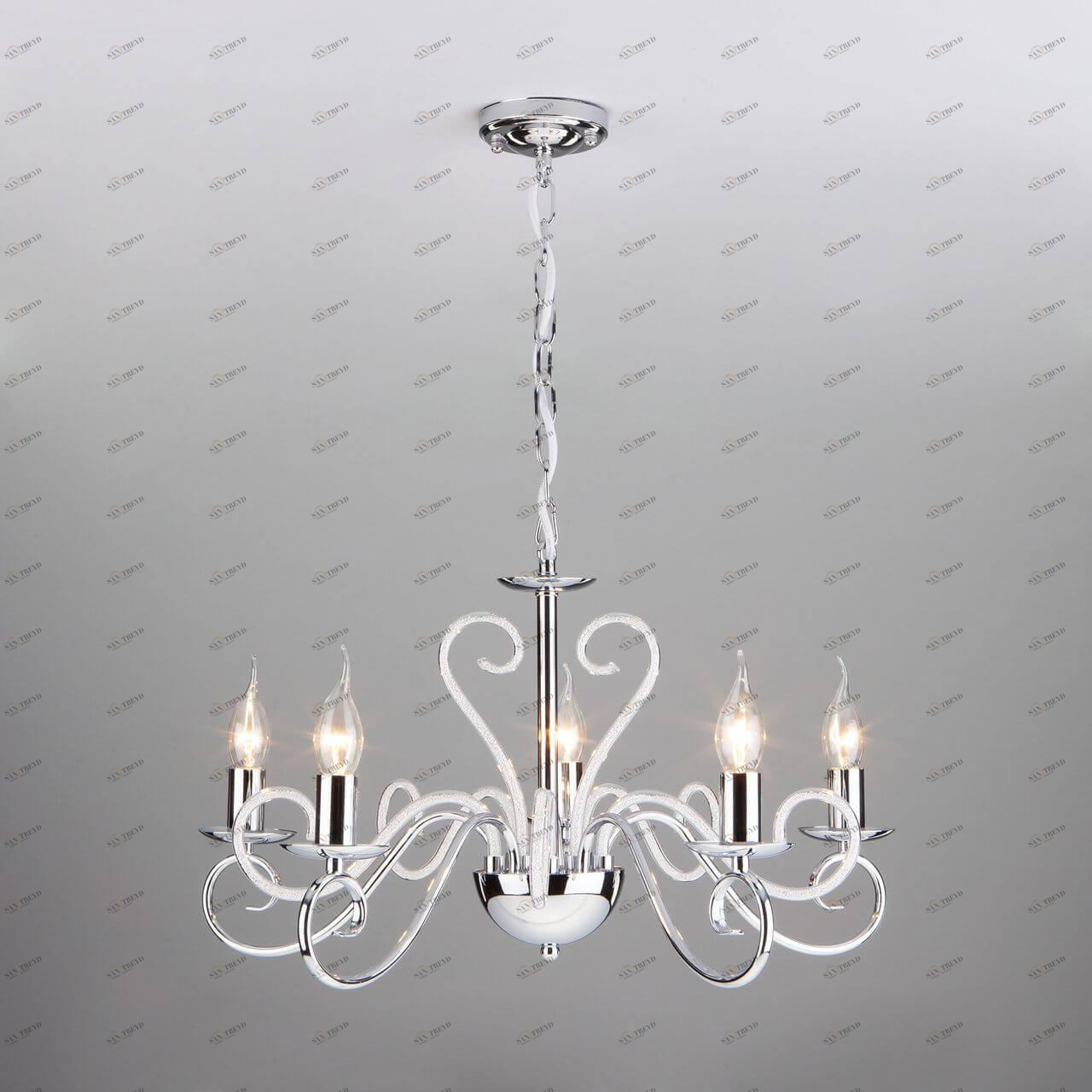 Подвесная люстра Eurosvet Silva 60090/5 хром EUROSVET SILVA 187612 Хром 