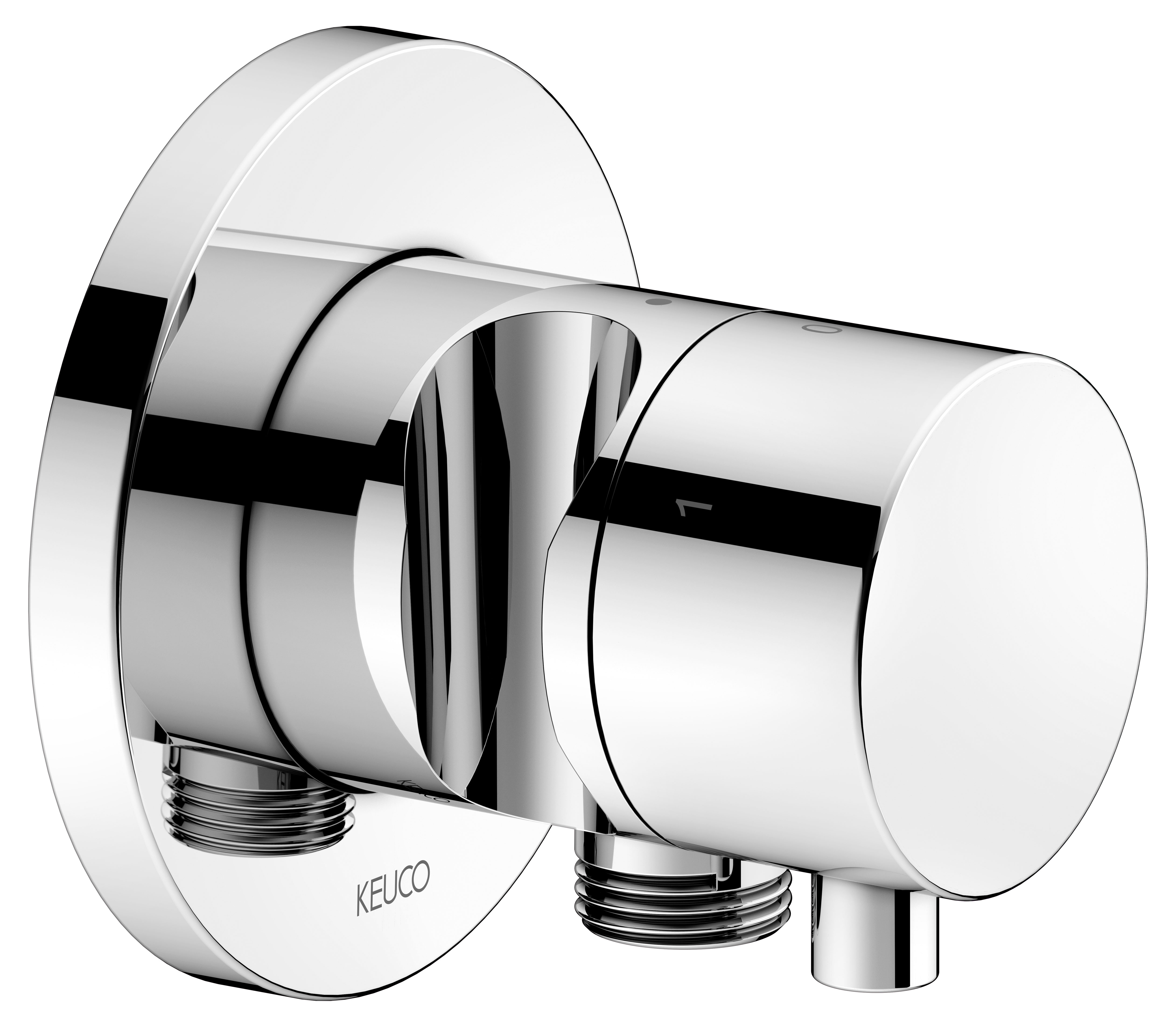 59549011201 Встраиваемый запорный вентиль с переключателем на 3 потребителя, выводом для шланга и держателем лейки DN 15 KEUCO IXMO