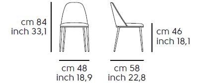 Мягкий стул из ткани Midj ARCH-00027619 - Вид №11