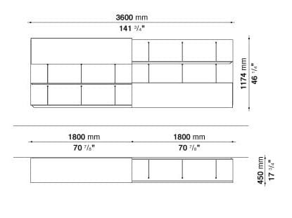 Шкаф с распашными дверцами с ящиками B&B Italia PAB ARCH-00141754 - Вид №16