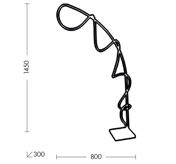 Металлическая светодиодная дуговая лампа Rossini Illuminazione String ARCH-00070861 - Вид №4