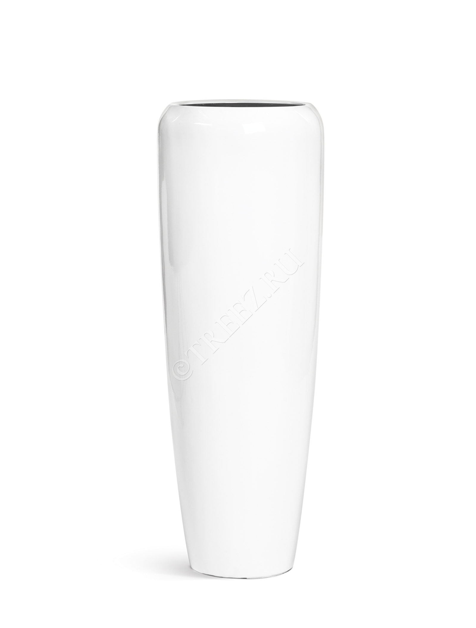 41.3320-05-036-WH-075 Кашпо  Effectory - серия Gloss - Высокий конус Design - Белый глянцевый лак Цветочная коллекция  - Вид №1