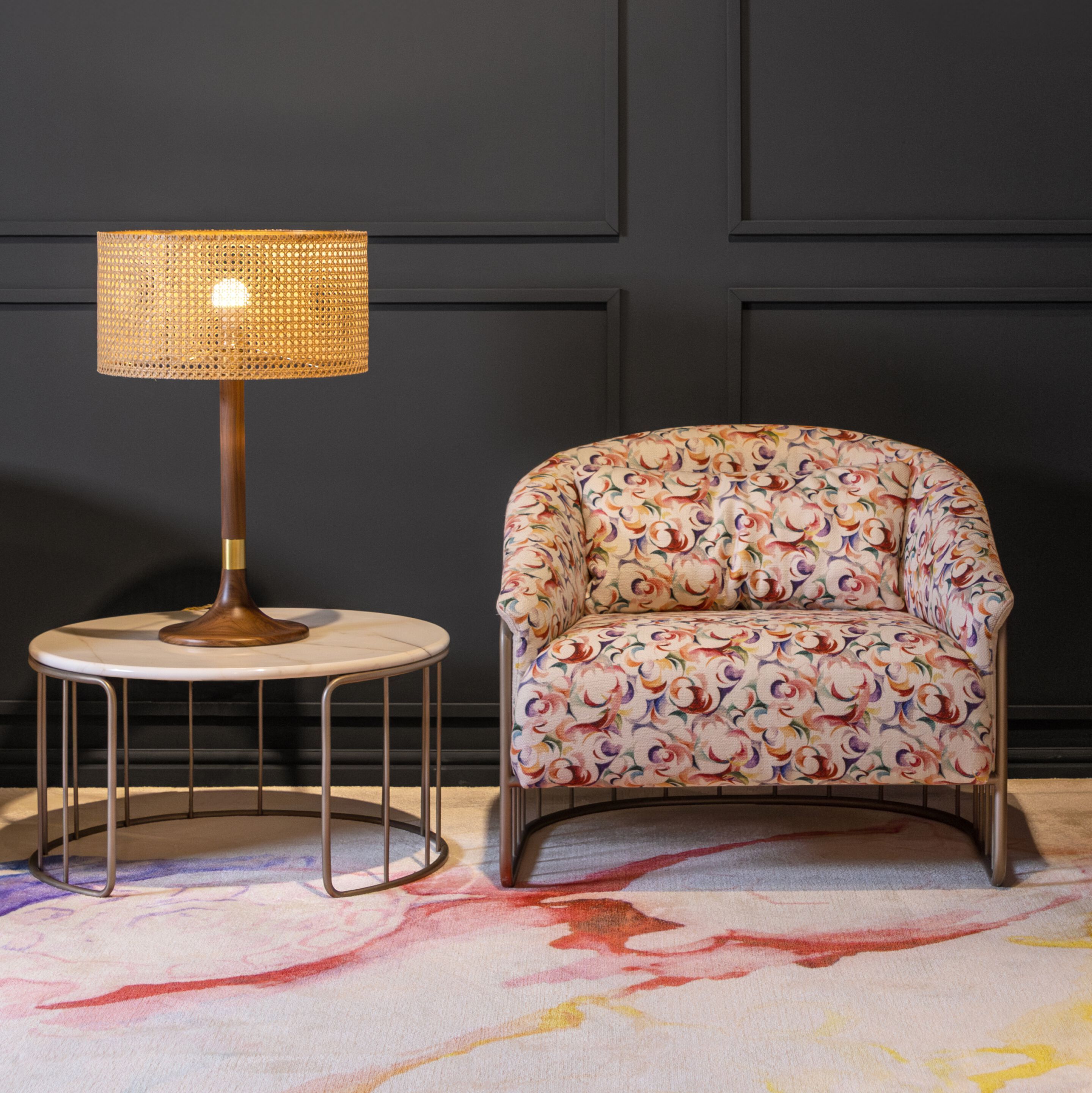 Венская соломенная настольная лампа Formitalia Partagas ARCH-00130663 - Вид №6