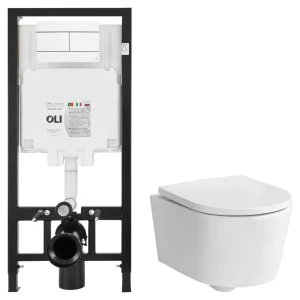 Комплект инсталляции Oli 80 Eco с безободковым унитазом Sensea Neo 89445720 STLM-2169671